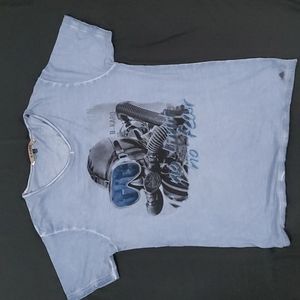 B-karo boys t-shirt blue denim look size 14